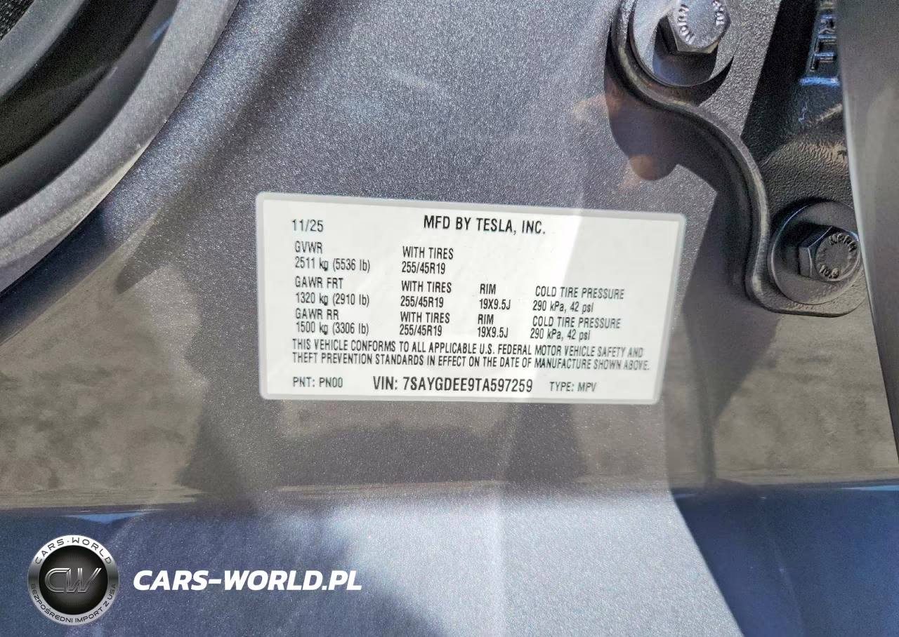 2026 Tesla Model Y VIN:7SAYGDEE9TA597259 - 13