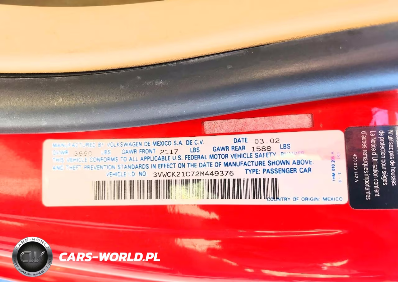2002 Volkswagen New Beetle Gls VIN:3VWCK21C72M449376 - 12