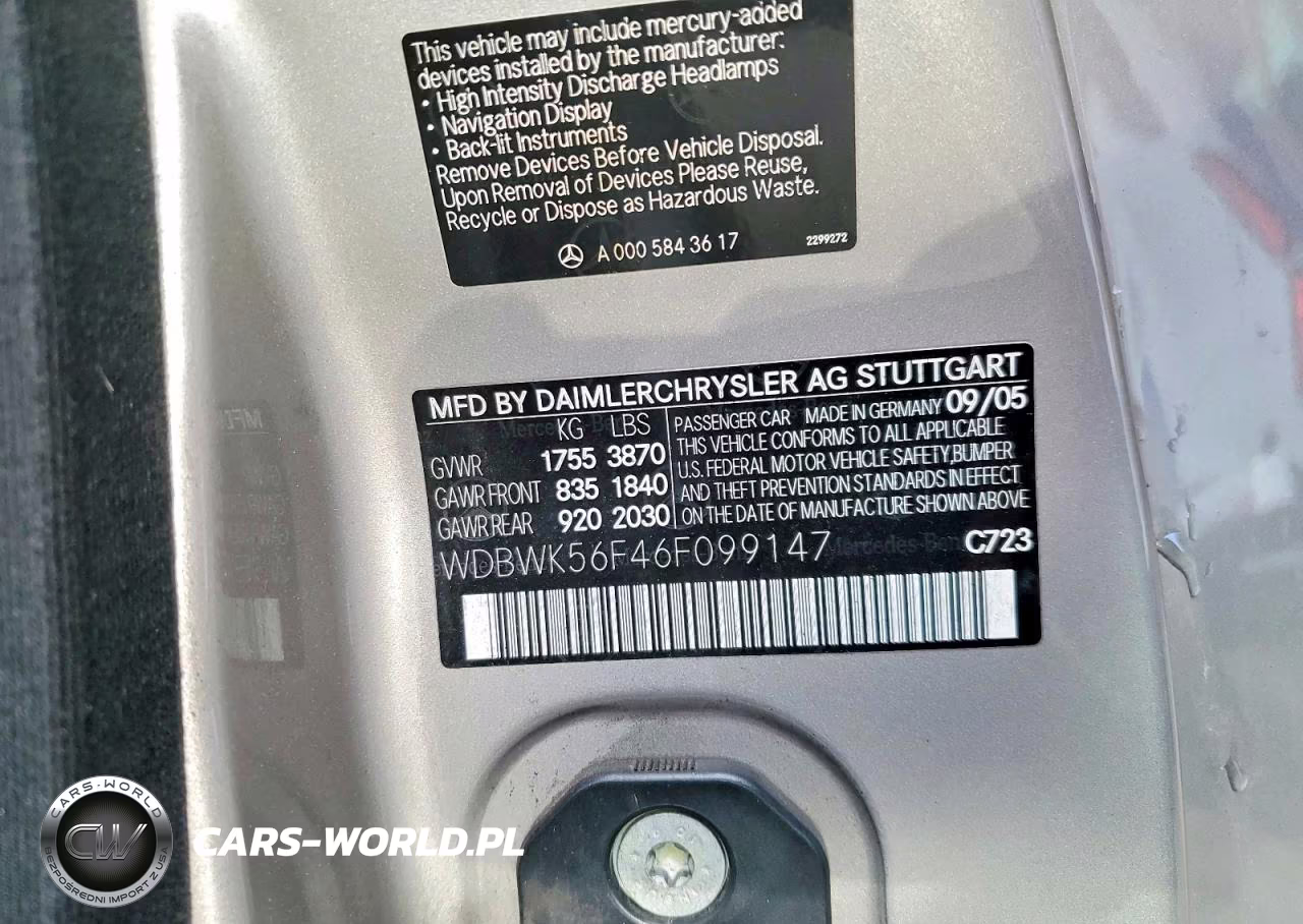 2006 Mercedes-Benz Slk 350 VIN:WDBWK56F46F099147 - 12