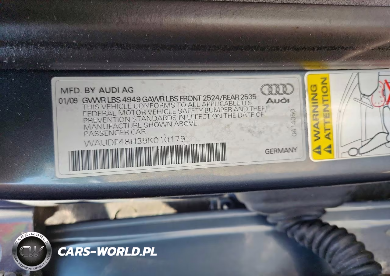 2009 Audi A4 2.0T Cabriolet Quattro VIN:WAUDF48H39K010179 - 12