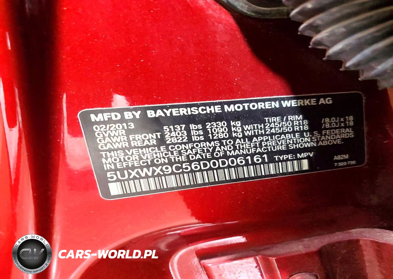 2013 BMW X3 xDrive28I VIN:5UXWX9C56D0D06161 - 13