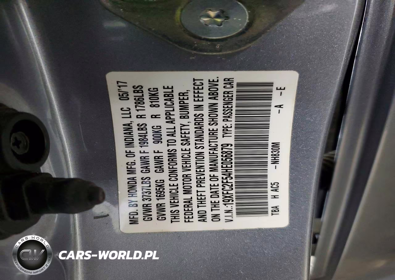 2017 Honda Civic Lx VIN:19XFC2F54HE056879 - 13