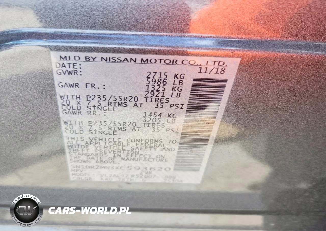 2019 Nissan Pathfinder Platinum VIN:5N1DR2MN3KC593620 - 13
