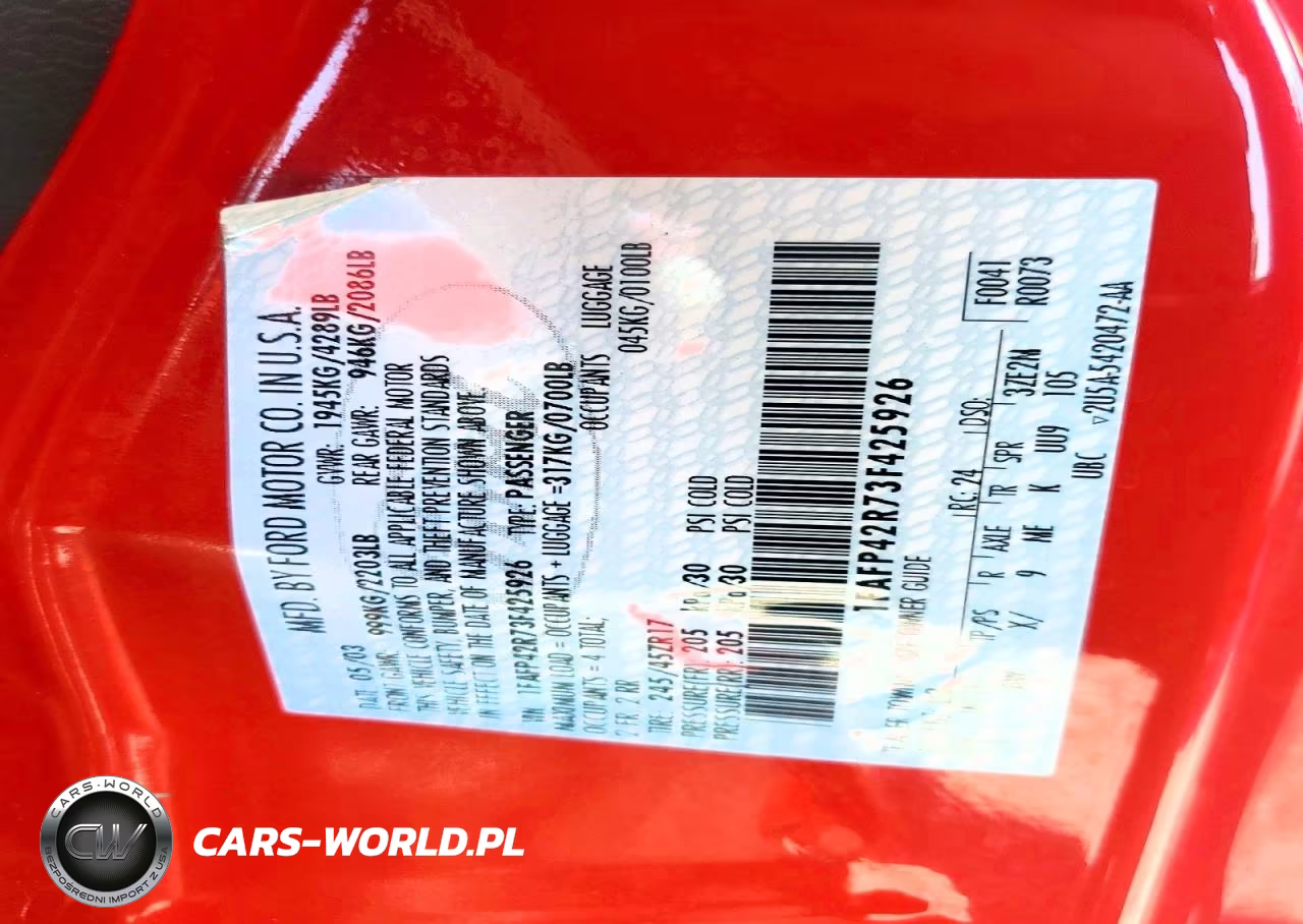 2003 Ford Mustang Mach I VIN:1FAFP42R73F425926 - 13