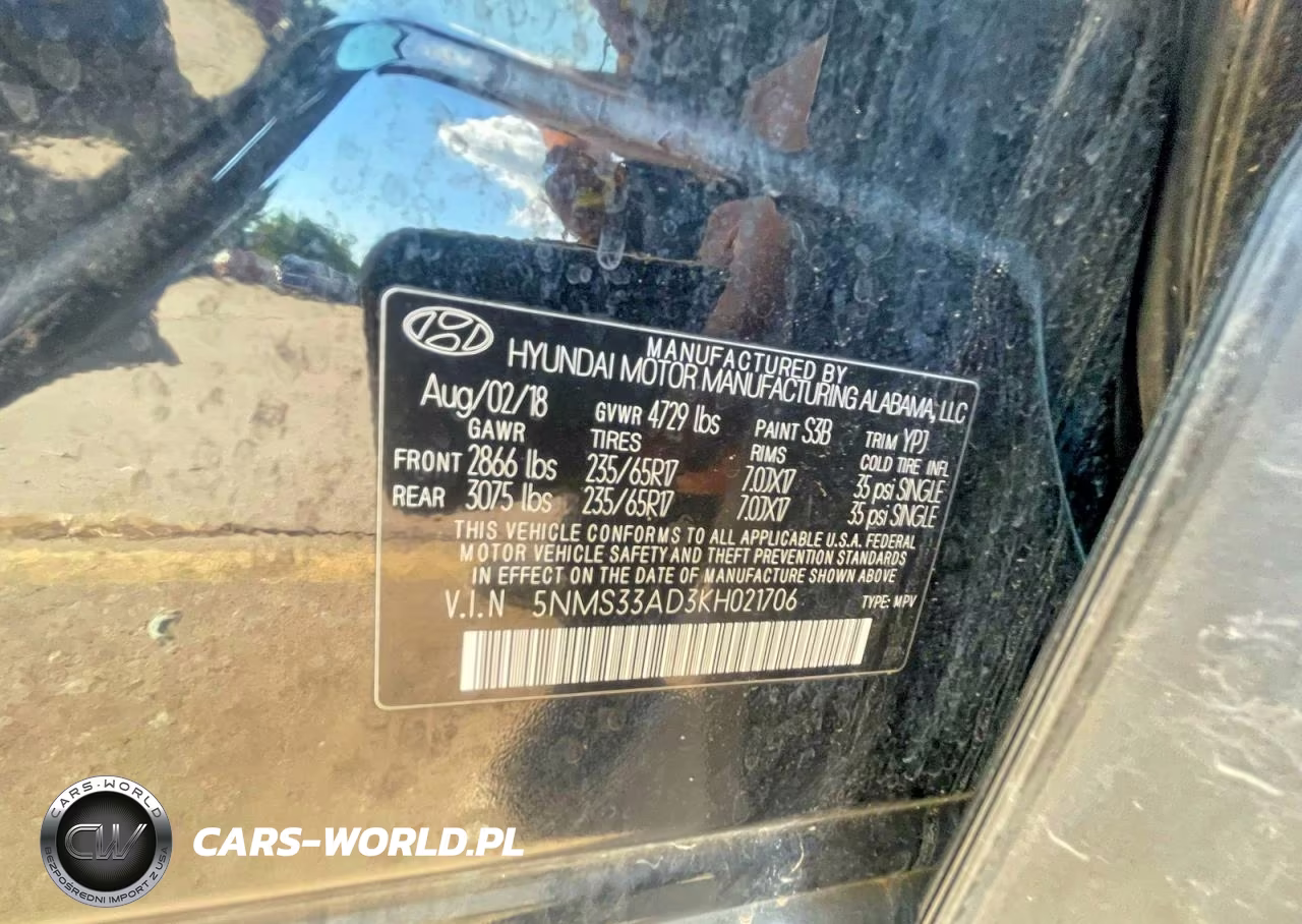 2019 Hyundai Santa Fe Sel VIN:5NMS33AD3KH021706 - 10
