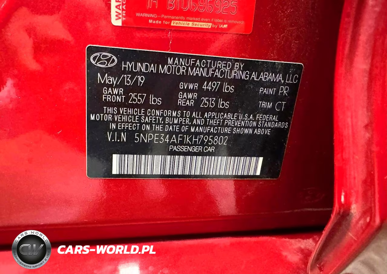 2019 Hyundai Sonata Limited VIN:5NPE34AF1KH795802 - 10
