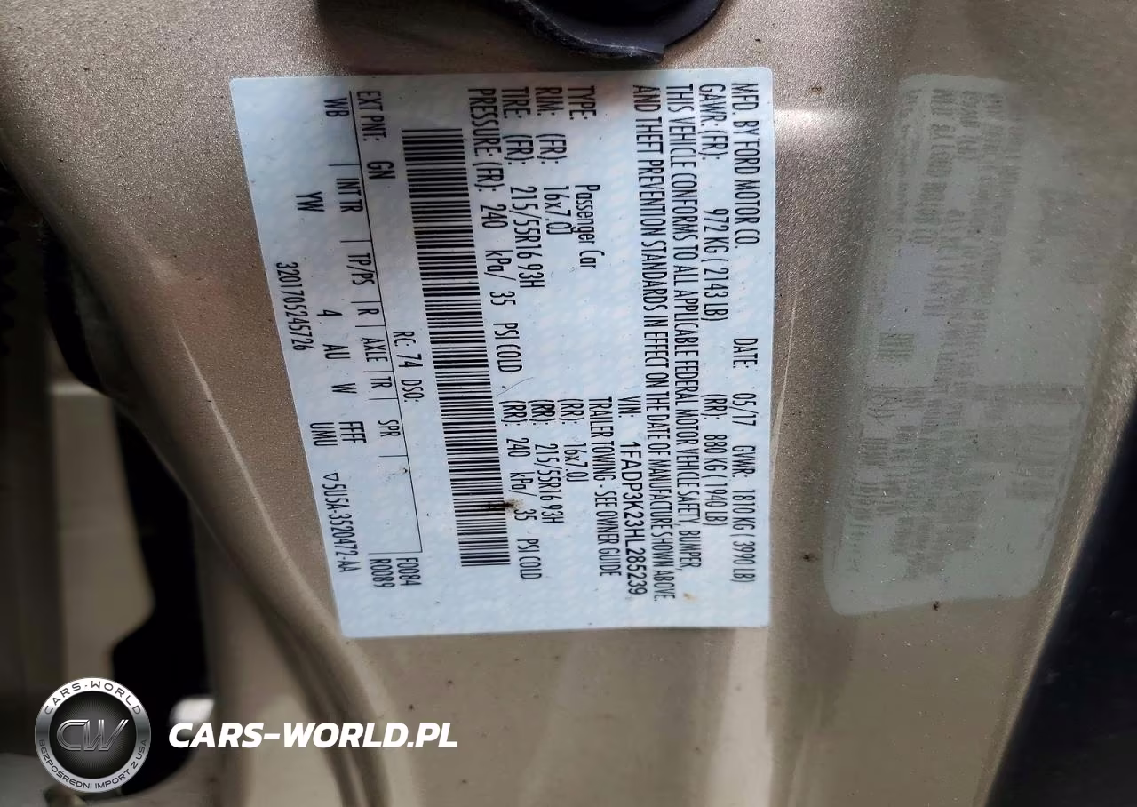 2017 Ford Focus Se VIN:1FADP3K23HL285239 - 12