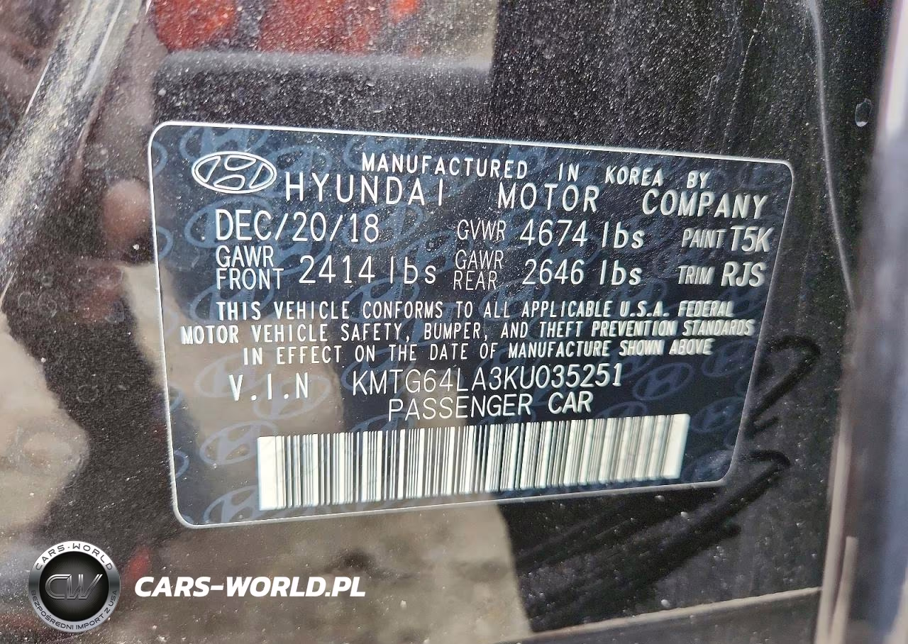 2019 Genesis G70 Advanced VIN:KMTG64LA3KU035251 - 12