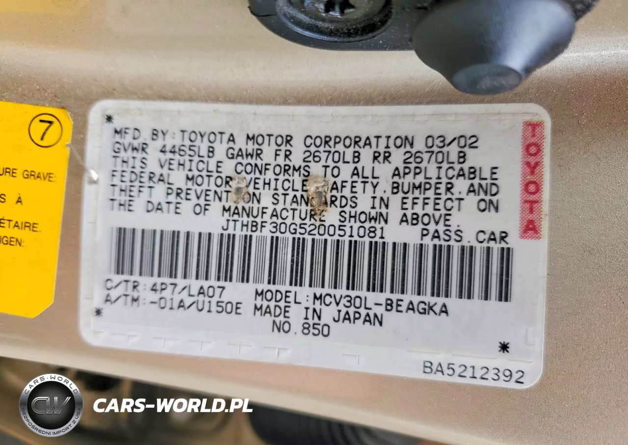 2002 Lexus Es 300 VIN:JTHBF30G520051081 - 12