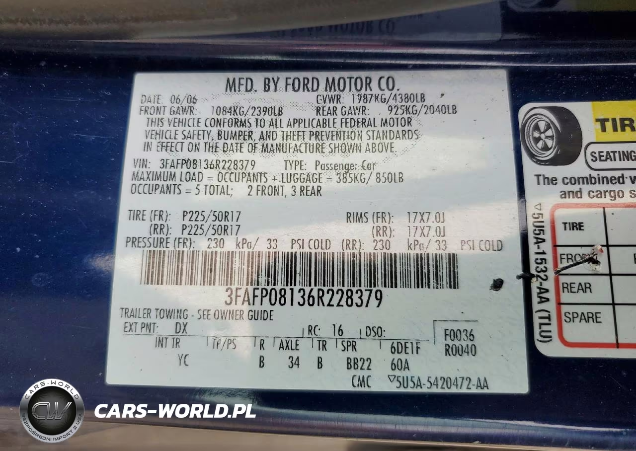 2006 Ford Fusion Sel VIN:3FAFP08136R228379 - 12