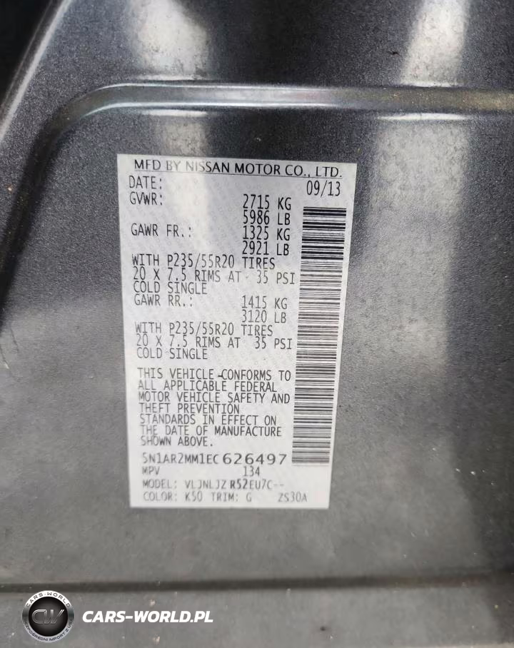 2014 Nissan Pathfinder S S VIN:5N1AR2MM1EC626497 - 13