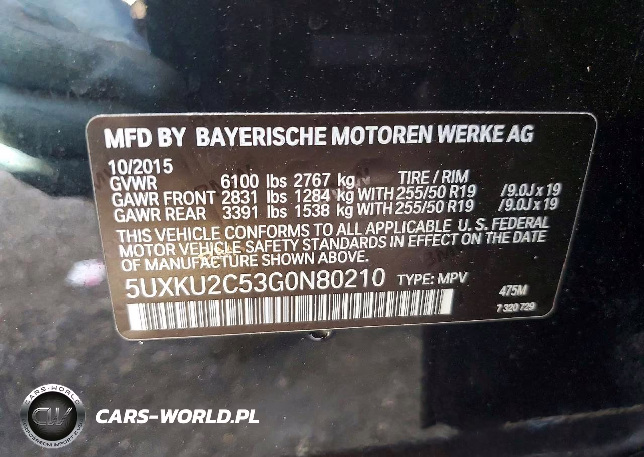 2016 BMW X6 xDrive35I VIN:5UXKU2C53G0N80210 - 13
