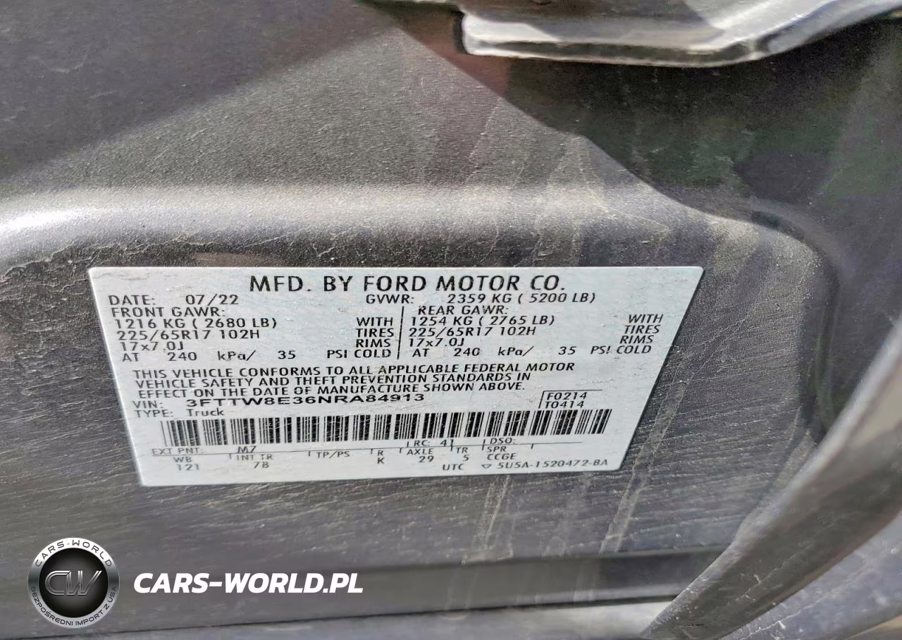 2022 Ford Maverick Xl VIN:3FTTW8E36NRA84913 - 13