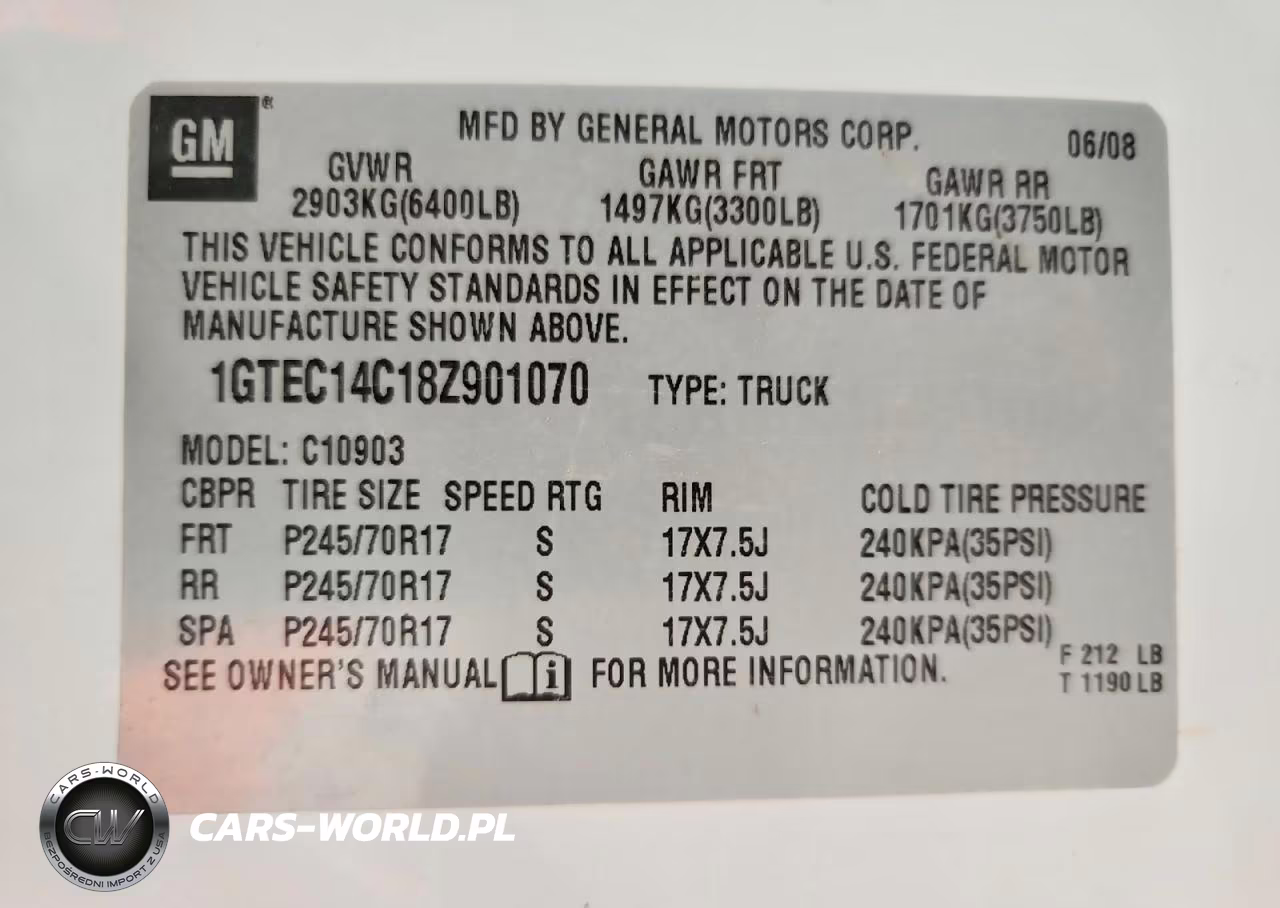 2008 GMC Sierra C1500 VIN:1GTEC14C18Z901070 - 12