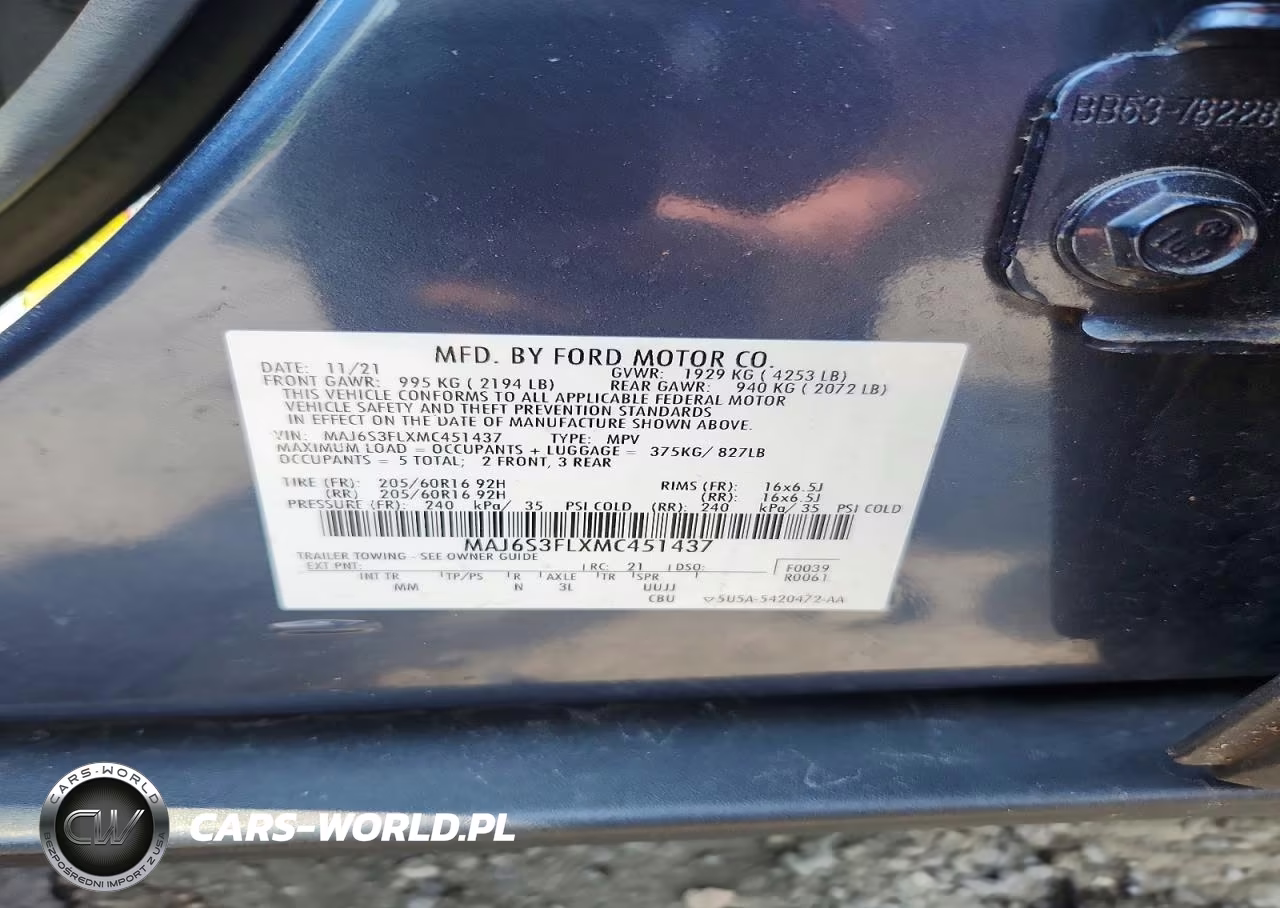 2021 Ford Ecosport S VIN:MAJ6S3FLXMC451437 - 13
