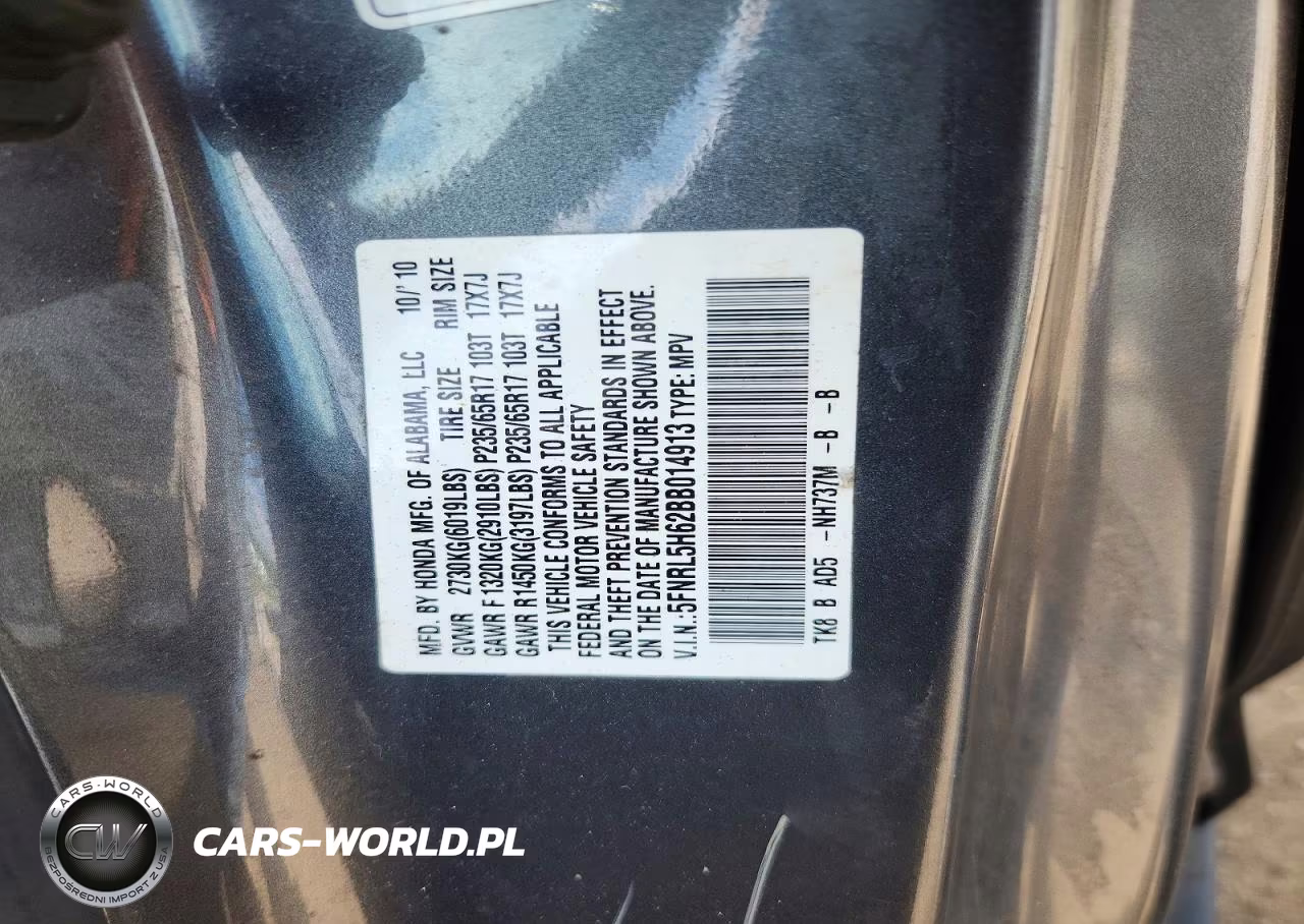 2011 Honda Odyssey Exl VIN:5FNRL5H62BB014913 - 13