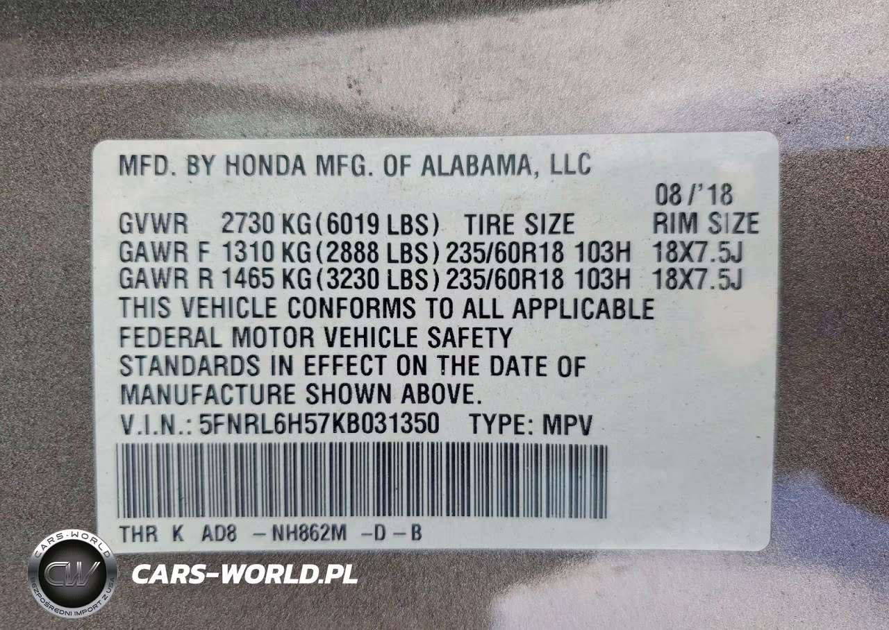 2019 Honda Odyssey Ex VIN:5FNRL6H57KB031350 - 13