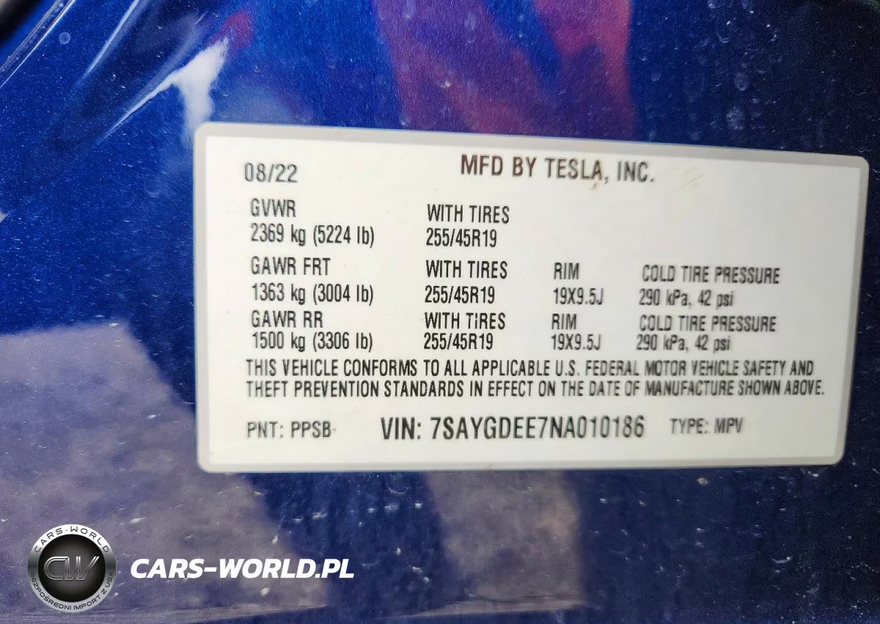 2022 Tesla Model Y VIN:7SAYGDEE7NA010186 - 14