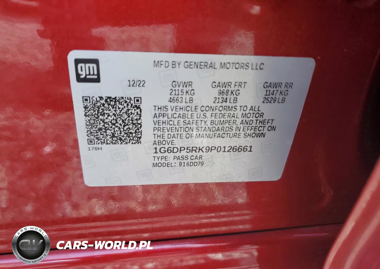 2023 Cadillac Ct5 Sport VIN:1G6DP5RK9P0126661 - 12