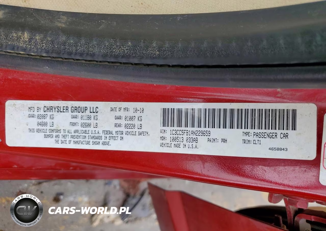 2010 Chrysler Sebring Limited VIN:1C3CC5FB1AN229659 - 12