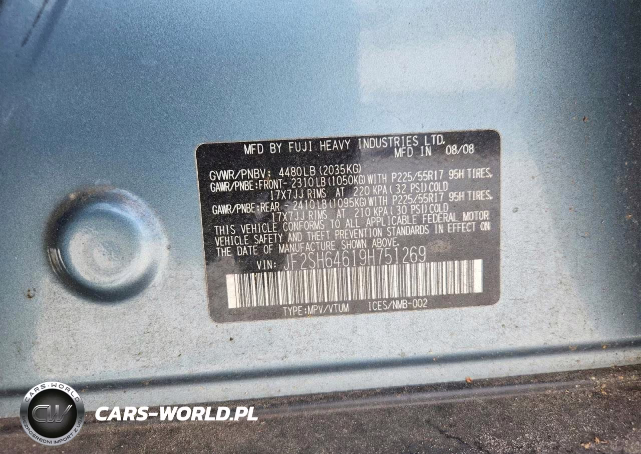 2009 Subaru Forester 2.5X Limited VIN:JF2SH64619H751269 - 13
