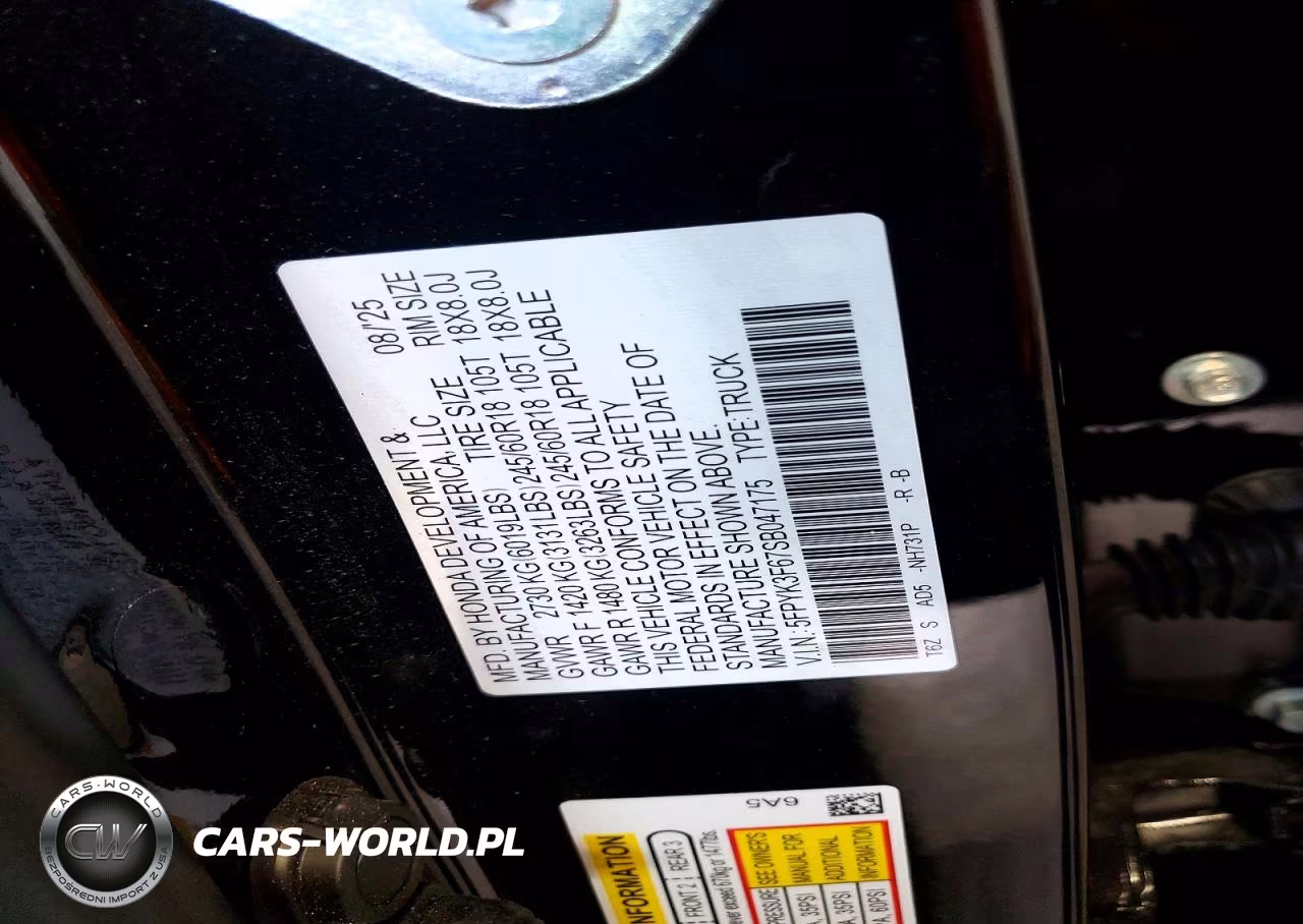 2025 Honda Ridgeline Trail Sport VIN:5FPYK3F67SB047175 - 12