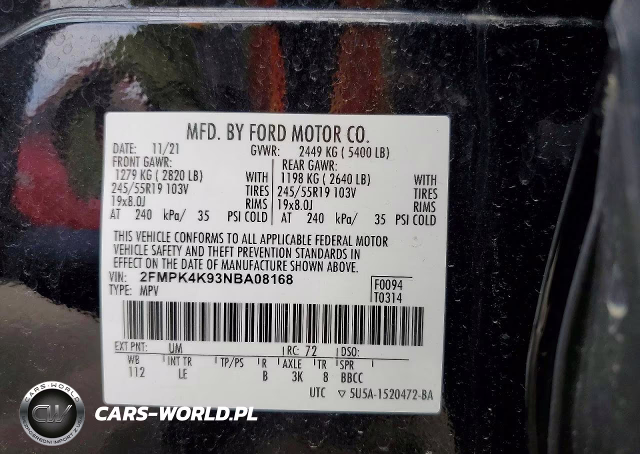 2022 Ford Edge Titanium VIN:2FMPK4K93NBA08168 - 13