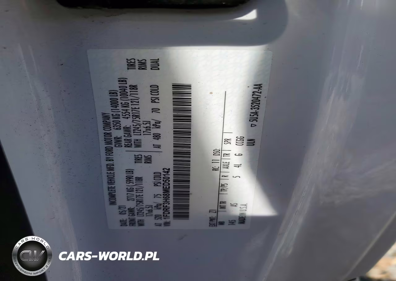 2021 Ford F350 Super Duty VIN:1FDRF3H68MED50142 - 12