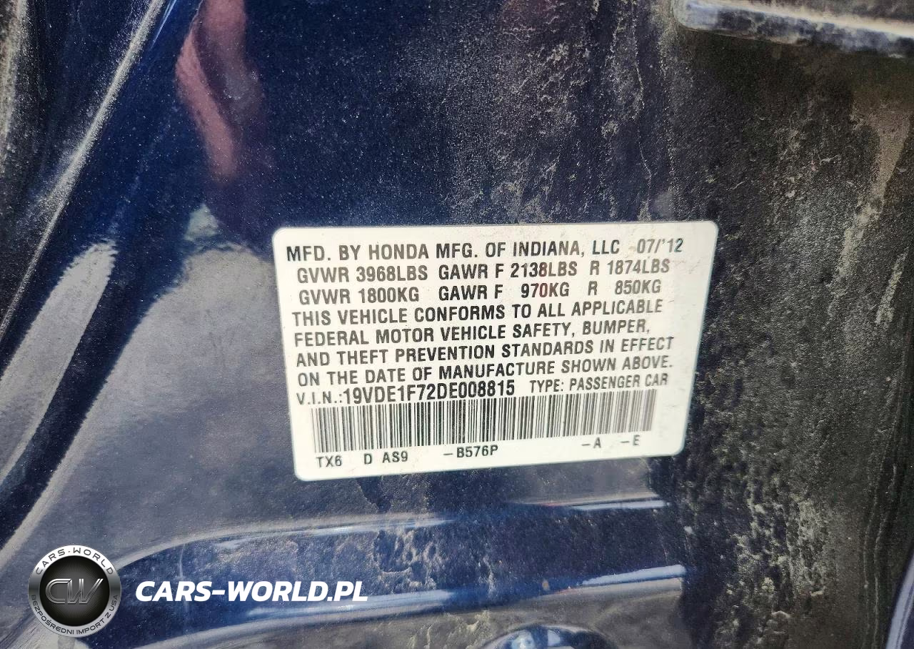 2013 Acura Ilx 20 Tech VIN:19VDE1F72DE008815 - 12