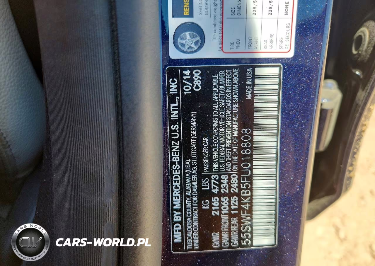 2015 Mercedes-Benz C 300 4Matic VIN:55SWF4KB5FU018808 - 12