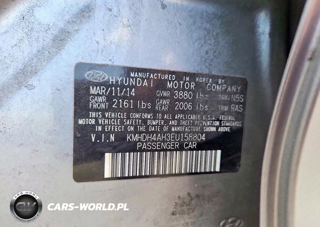2014 Hyundai Elantra Sport VIN:KMHDH4AH3EU158804 - 13