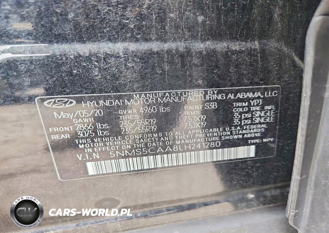 2020 Hyundai Santa Fe Limited 2.0T VIN:5NMS5CAA8LH241280 - 13