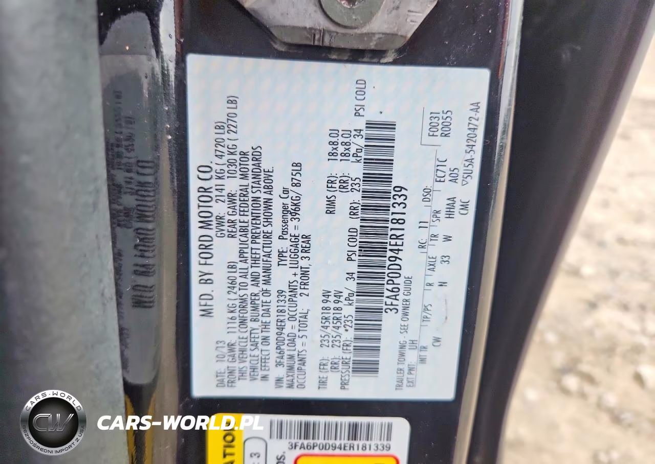 2014 Ford Fusion Titanium VIN:3FA6P0D94ER181339 - 12