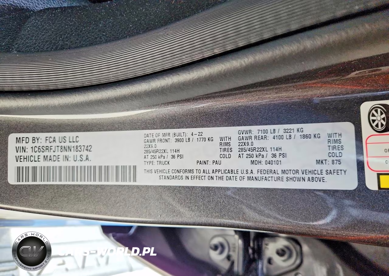 2022 Ram 1500 Laramie VIN:1C6SRFJT8NN183742 - 12