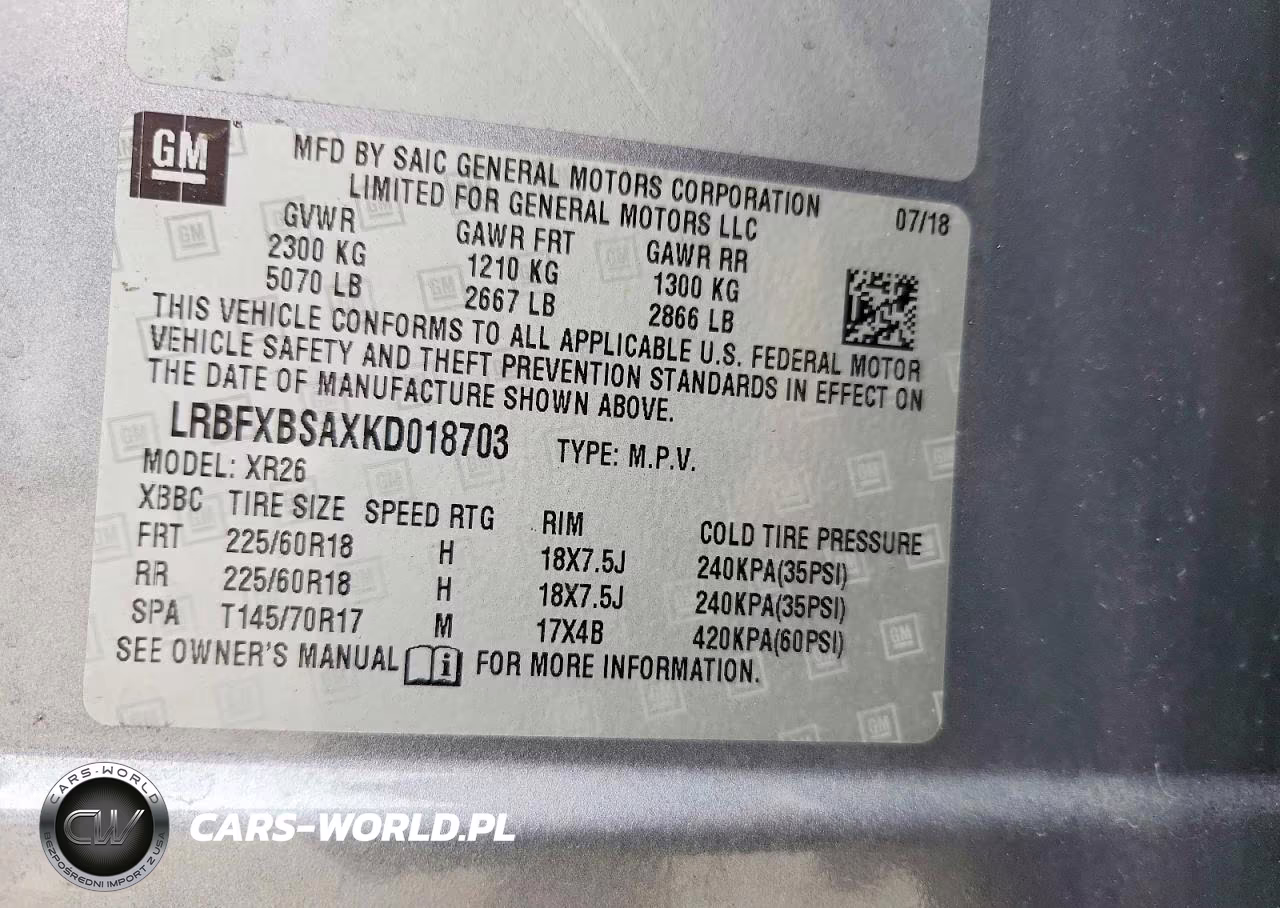 2019 Buick Envision Preferred VIN:LRBFXBSAXKD018703 - 12