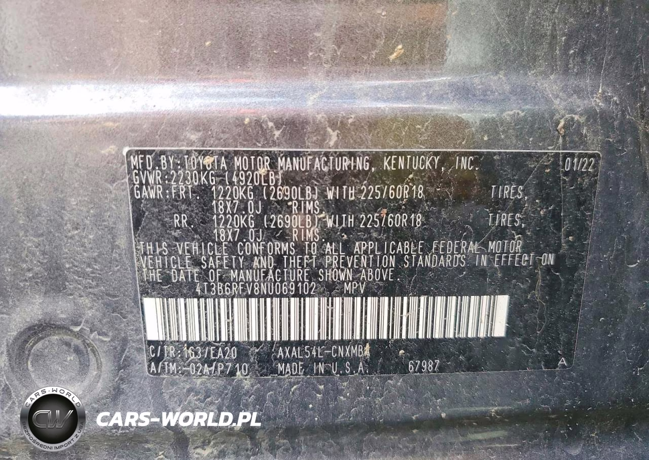 2022 Toyota Rav4 Xle Premium VIN:4T3B6RFV8NU069102 - 13