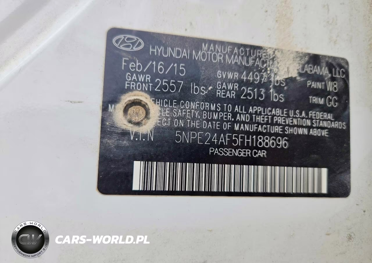 2015 Hyundai Sonata Se VIN:5NPE24AF5FH188696 - 12
