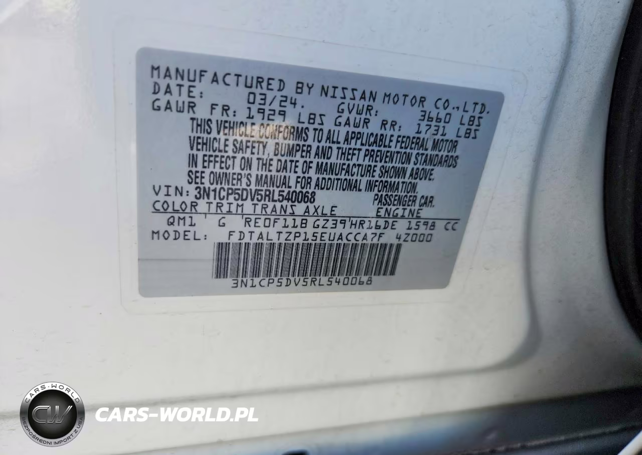 2024 Nissan Kicks Sr VIN:3N1CP5DV5RL540068 - 13