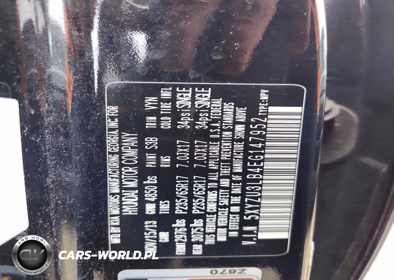 2014 Hyundai Santa Fe Sport 2.4L VIN:5XYZU3LB4EG147952 - 13