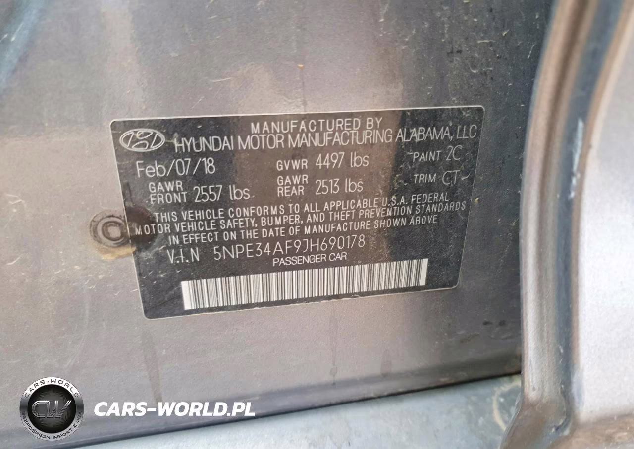 2018 Hyundai Sonata Sport VIN:5NPE34AF9JH690178 - 12
