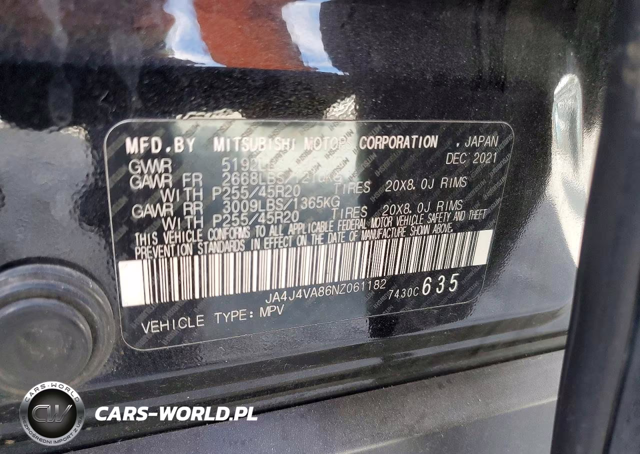 2022 Mitsubishi Outlander Sel VIN:JA4J4VA86NZ061182 - 13