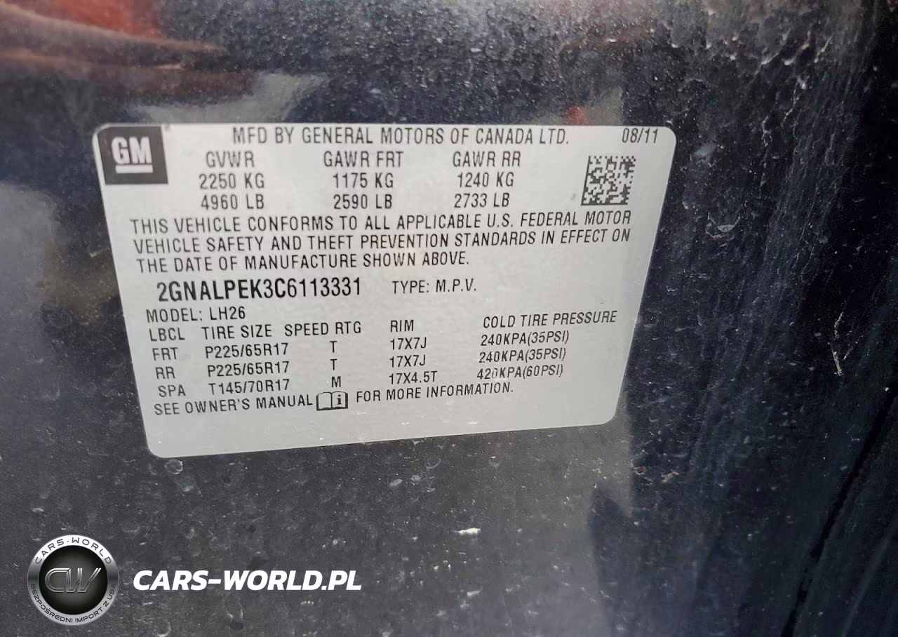 2012 Chevrolet Equinox Lt VIN:2GNALPEK3C6113331 - 13
