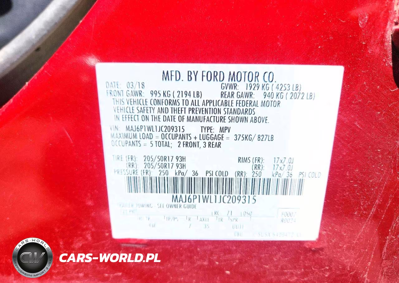 2018 Ford Ecosport Titanium VIN:MAJ6P1WL1JC209315 - 14