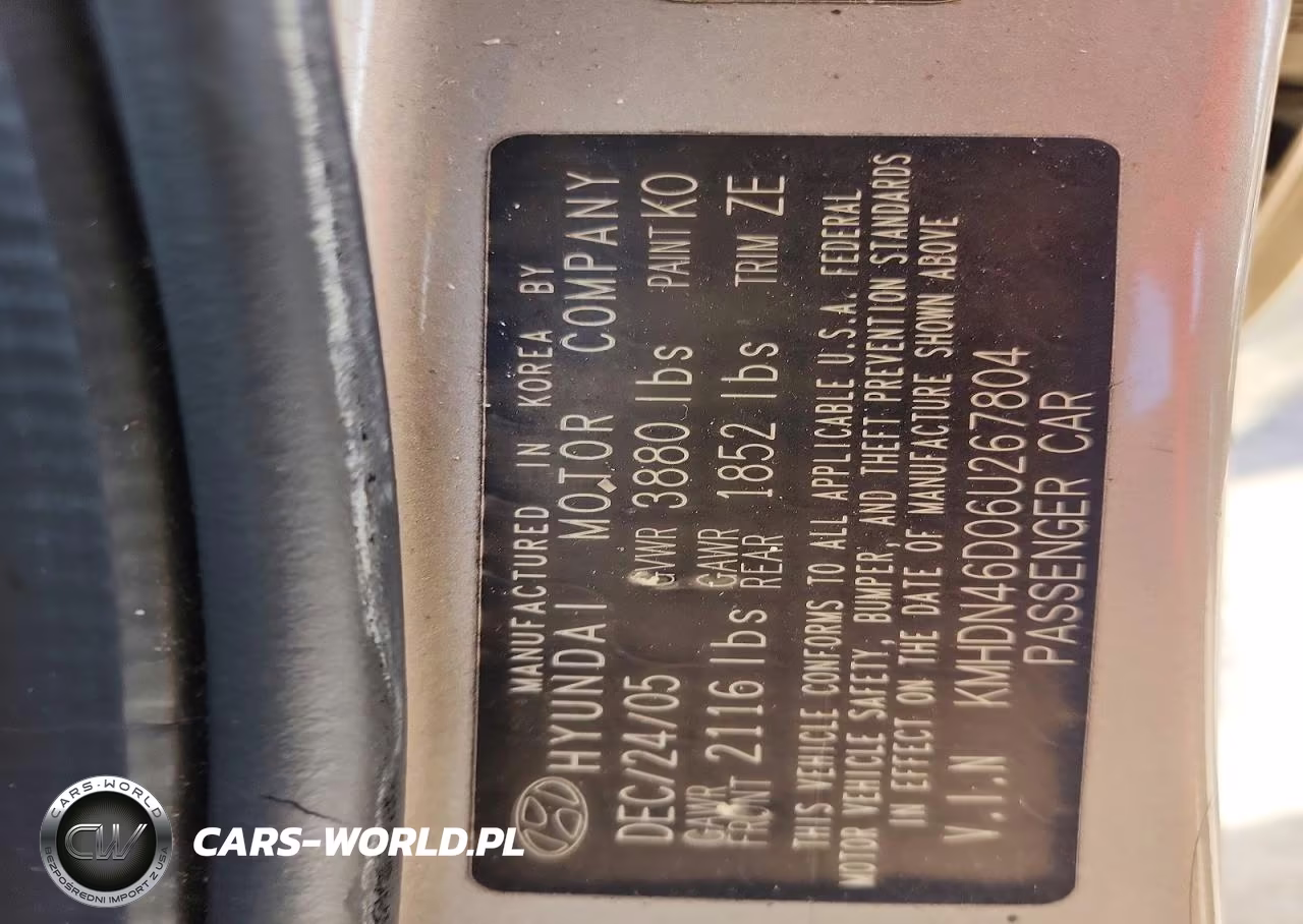 2006 Hyundai Elantra Gls VIN:KMHDN46D06U267804 - 12