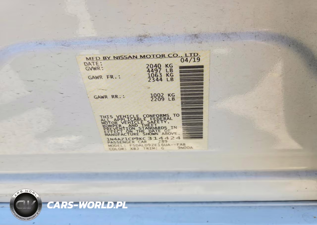 2019 Nissan Leaf Sv VIN:1N4AZ1CP9KC314424 - 13