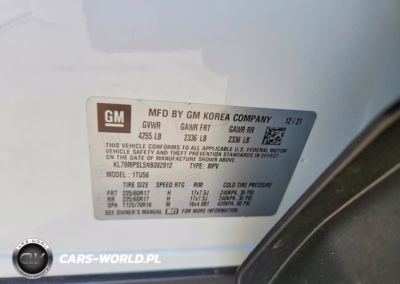2022 Chevrolet Trailblazer Lt VIN:KL79MPSL5NB082912 - 13
