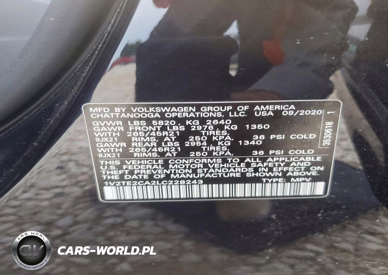 2020 Volkswagen Atlas Cross Sport Sel Premium R-Line VIN:1V2TE2CA2LC228243 - 13