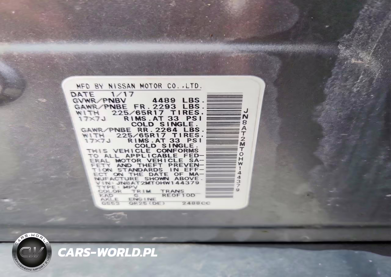 2017 Nissan Rogue Sv VIN:JN8AT2MT0HW144379 - 13