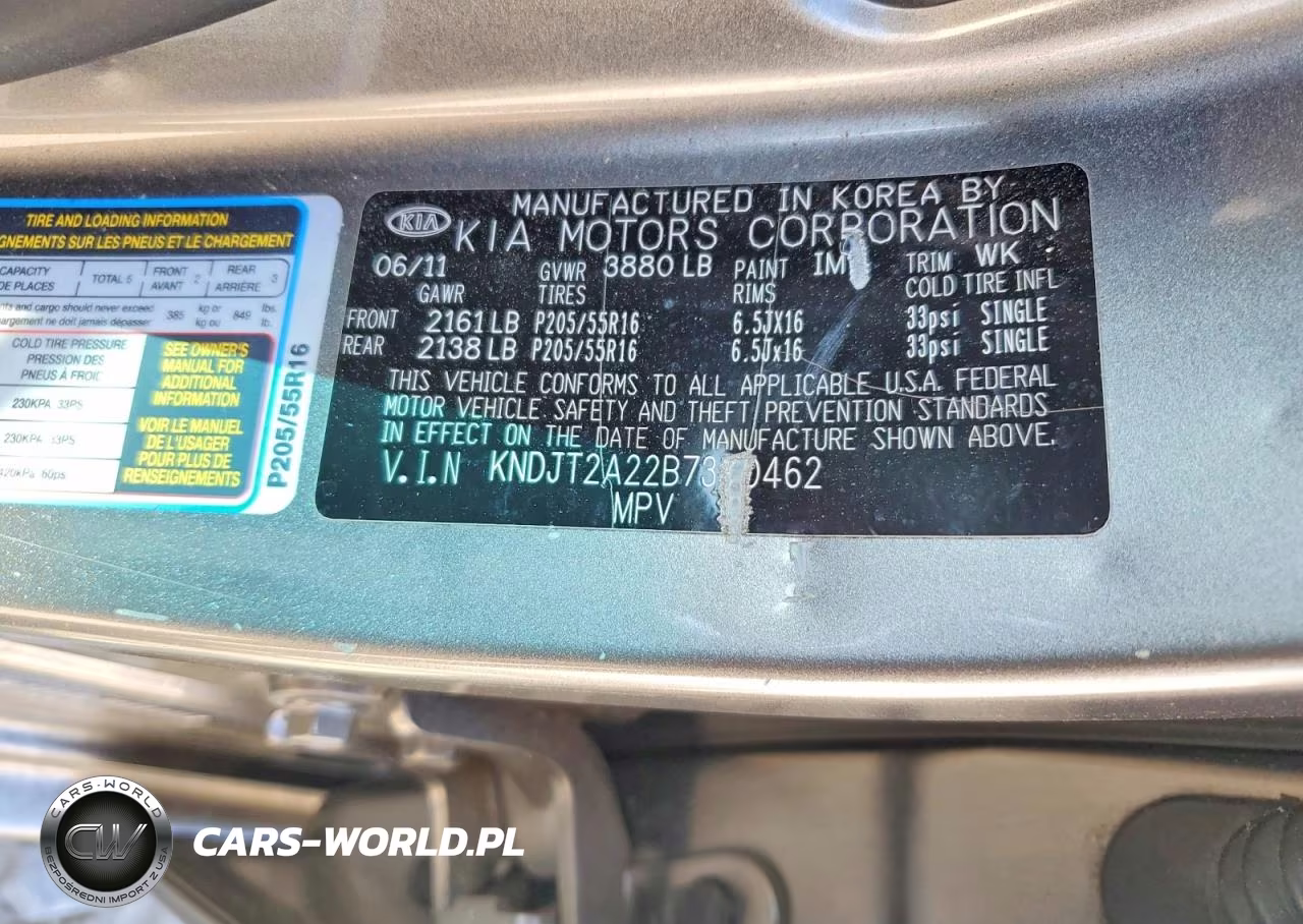 2011 Kia Soul + VIN:KNDJT2A22B7340462 - 13