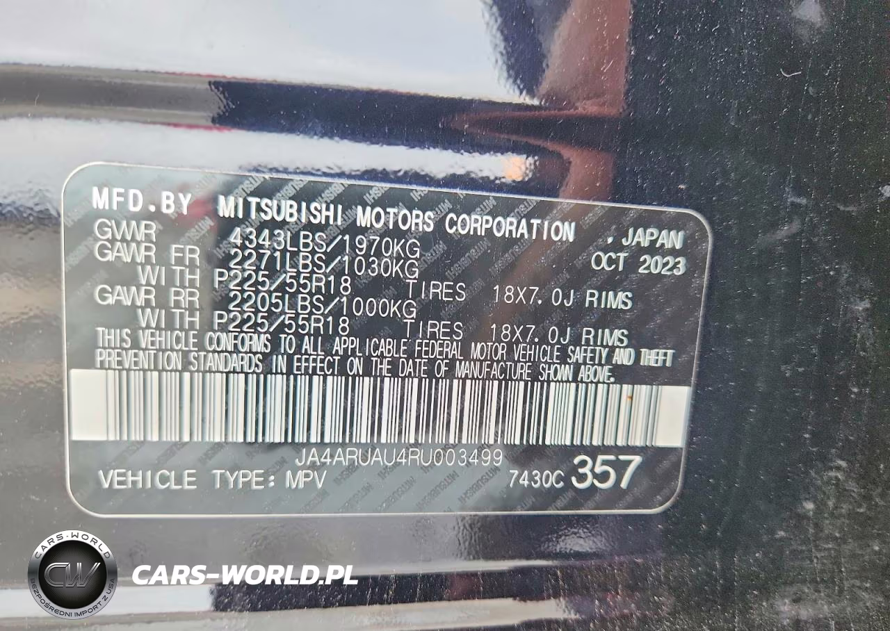 2024 Mitsubishi Outlander Sport S-Se-Es-Le-Ralliart-Trail Edition VIN:JA4ARUAU4RU003499 - 13
